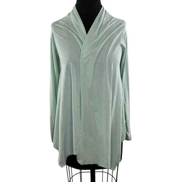 Ivivva Girls Lululemon Light Mint Green Wrap Top Thumbholes Athleisure Yoga 14 - Picture 1 of 7